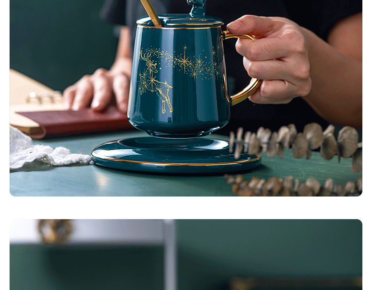 Nordic mugs ins ceramic cups with cover teaspoons of creative move trend couples a pair of light excessive coffee cup
