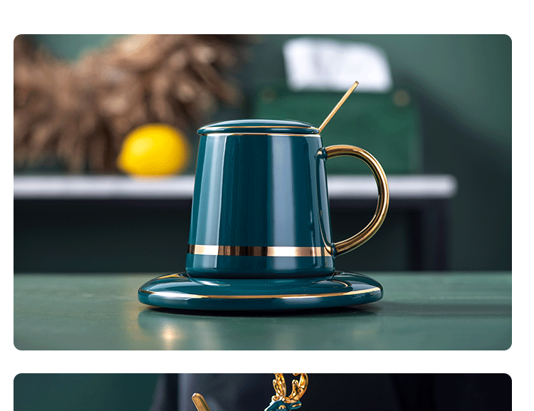 Nordic mugs ins ceramic cups with cover teaspoons of creative move trend couples a pair of light excessive coffee cup