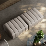 Минималистичная лента, элитный современный диван, дизайнерские прямоугольные туфли, из натуральной кожи