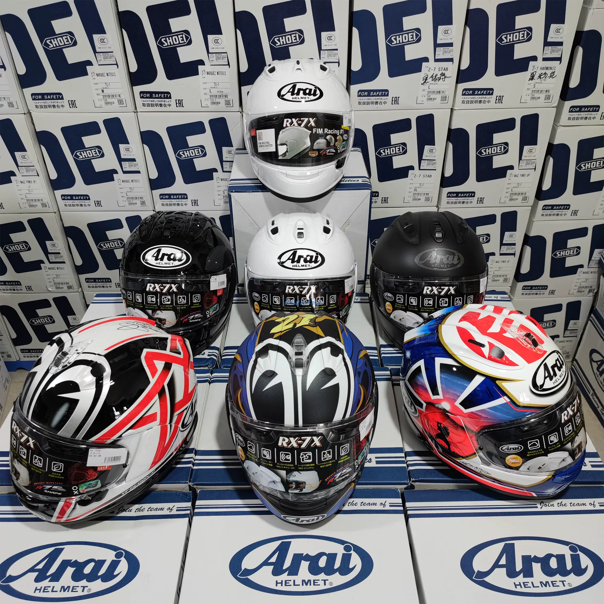 Spot ARAI RX-7X Circuit Helmet Japan imported Takahashi Qiao Qiao Wan Star Big Eyes Dongying Dragon Free Shipping Tax