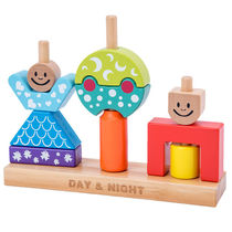 Day and night building blocks Spelling Creative Table Tours 2-4-6-year-old Puzzle Logic thinking Brain Rabbit baby Magic Box