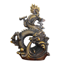 Pure Copper Dragon ornaments brass dragon Panlong ornaments zodiac Dragon crafts ornaments play water dragon Dragon Town shop treasure