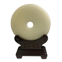 Natural Jade safety buckle ornaments jade disc home living room wine cabinet decorations ornaments housewarming new home gifts