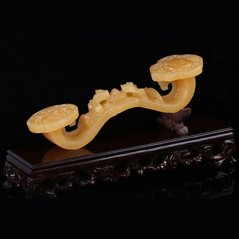 Ruyi Pendulum natural jade Living room Merchants TV cabinet Wine Cabinet Decorations new house Qiao relocating New residence Gift Upscale