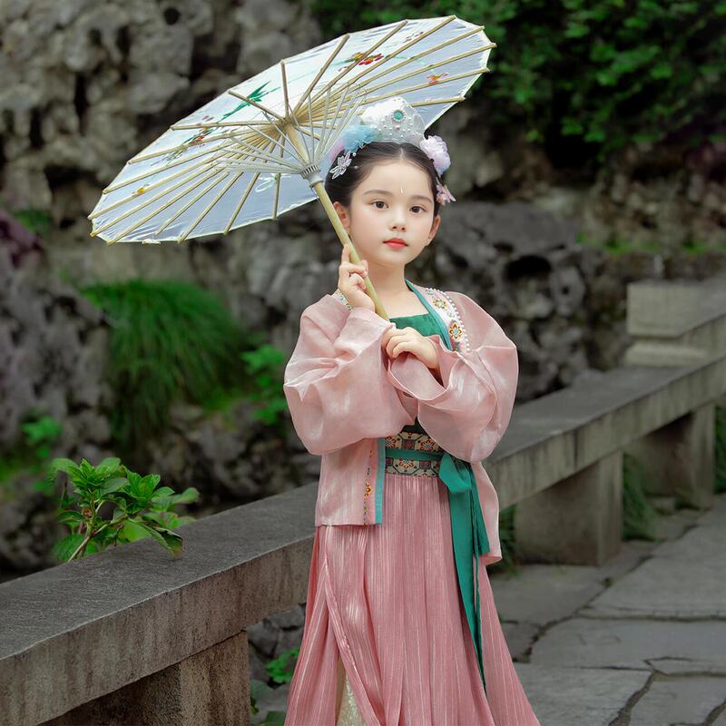 Han Dynasty Girls' Song Dynasty Straight Collar Cardigan Chinese Style Ancient Costume Kidsren's Song Clothing Baby Suit Spring & Fall Song Dynasty New Style Han Dynasty Girls' Song Dynasty Straight Collar Cardigan Chinese Style Ancient Costume Kidsren's Song Clothing Baby Suit Spring & Fall Song Dynasty New Style