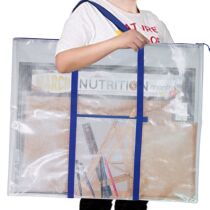 Art drawing board storage bag poster picture book transparent large handbag picture book painting teaching aids toy bag