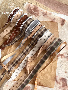 Xinyou Caramel Warm Brown Series Ribbon Flower Bouquet Atmosphere Ribbon Gift Box Packaging Ribbon DIY Floral Art Materi