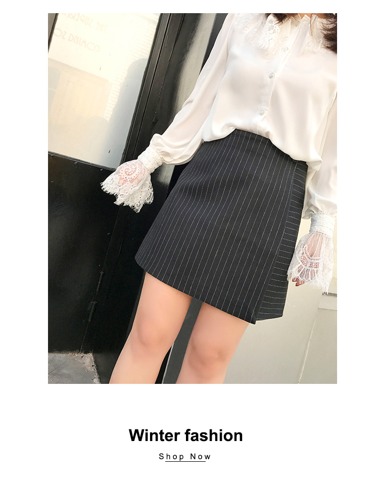 Tùy chỉnh mùa thu và mùa đông phiên bản Hàn Quốc của những chiếc áo ren cỡ lớn rộng rãi, may áo gió trắng tay dài áo kiểu công sở đẹp