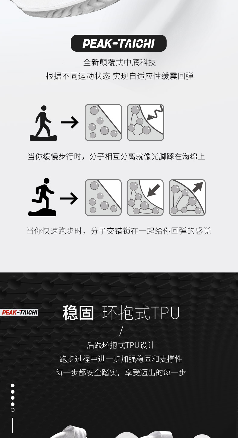 匹克 态极 自适应 男女跑步运动鞋 图5