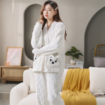 Winter Coral Velvet Lady Lady Lax Sweet Sweet Home Clothes Sleeve Liftwear