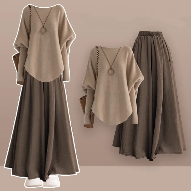 British Dhwa Stylish and Elegant Knitted Dress, New Autumn/Winter Ootd Outfit, Sweater Long Dress British Dhwa Stylish and Elegant Knitted Dress, New Autumn/Winter Ootd Outfit, Sweater Long Dress