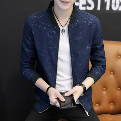 肯梵图2020新款春秋款男棒球领休闲外套