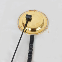 High-quality copper stall long-handled stall with flame outlet straight pole pan copper pan for puja