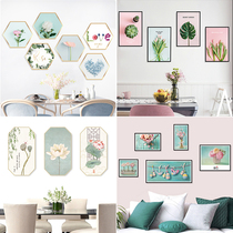 Tile stickers cover ugly holes to make up holes on the wall patch stickers damaged cover stains background painting decoration green plant