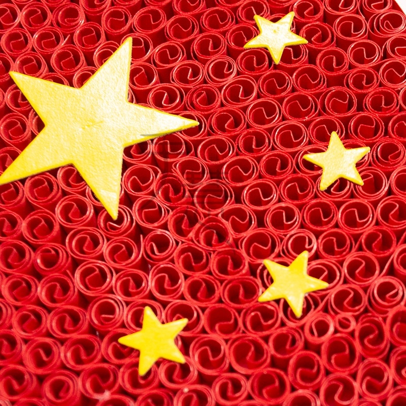 Seniors Creative Painter for Party Flag Creation of Party Festival Crafts Building Stereothemed Patriotic Love Party Roll Paper