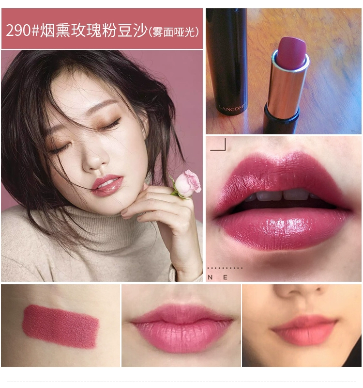 Wei Hello, Pháp Lancome Pure translucent Lipstick Satin Lipstick 507 # 196 # 189 # 玫瑰 豆沙 - Son môi