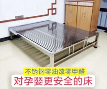 304 stainless steel bed eco-friendly 1 5m1 8 m single double main bed splicing widening minimalist iron art metal bed frame