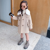 UK Next Kiss Girls Coats Kids Autumn Winter 2020 New Fashion Western Style Woolen Coat