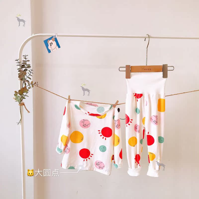 Childrens đồ ngủ cotton dài tay áo 2020 mùa xuân chàng trai mới đồ lót bộ bé mỏng bé nhà quần áo.