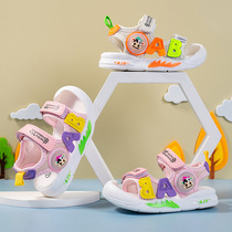 UK next kiss children slippers 2022 Summer new baby walkway shoes men and women soft-bottom Baotou shoes
