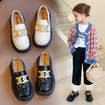 UK Next Kiss Girl Leather Shoes Leather Shoes 2021 Fall Little Girl Inglées Wind Single Shoes Children Soft-bottom Princess Shoes
