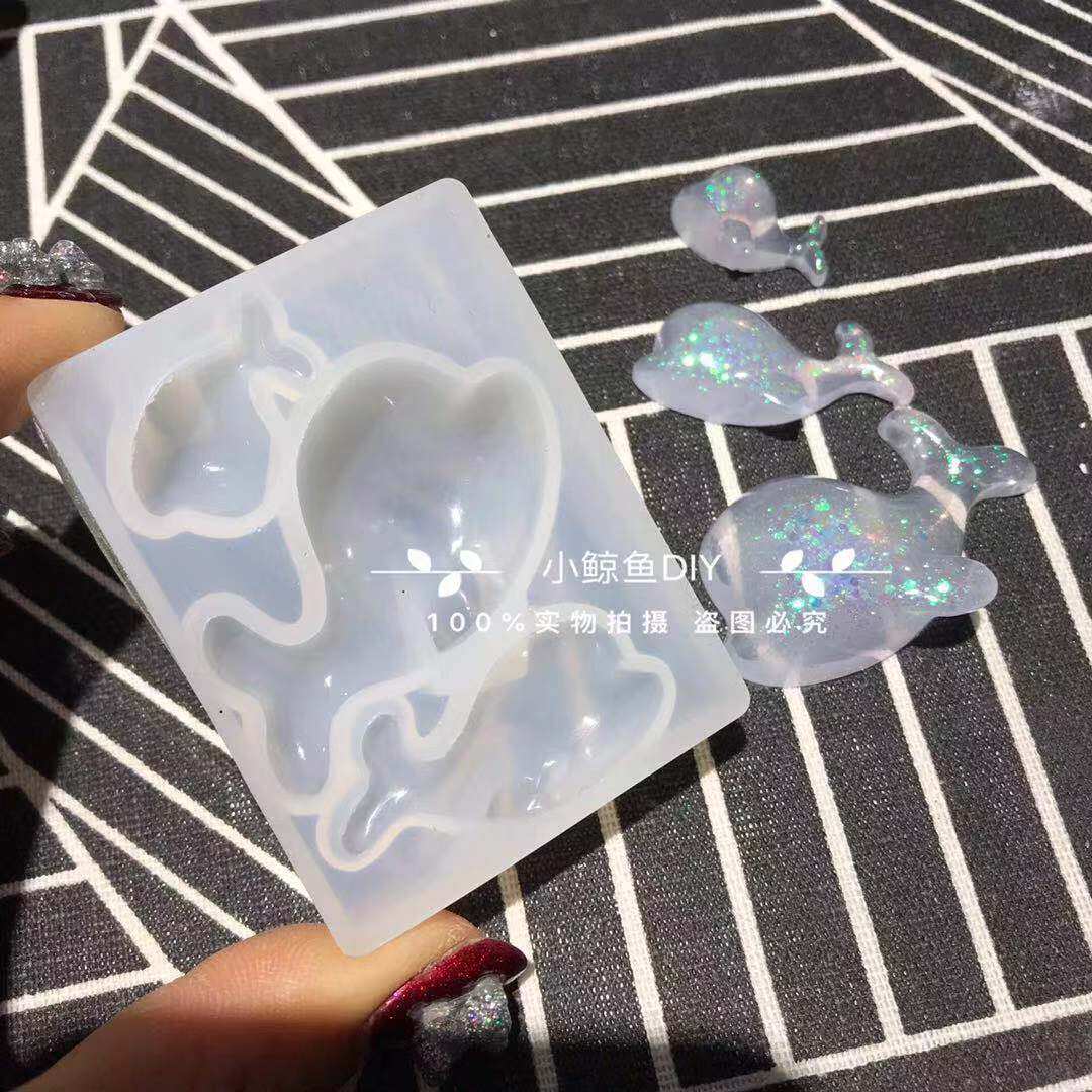 Diy Dolphin silicone mirror mold Crystal drop gel accessories marine accessories silicone mold