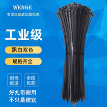 Black self-locking nylon cable tie Strong nylon buckle Cable tie Cable tie Tied with wire Plastic strap