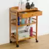 Removable dining car Tea car wine car Shelf storage cart Beauty salon cart Food delivery tool car Bamboo