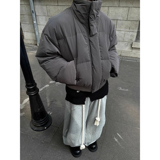 Korean Uamtor Retro Cleanfit Short Lightweight Men's down Cotton Jacket Winter Coat American Style Warm Stand Collar