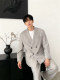 Korean Uamtor Men's Autumn and Winter Double-Breasted Suit Set, High-End Korean Style Casual Suit, Loose Jacket, Trendy