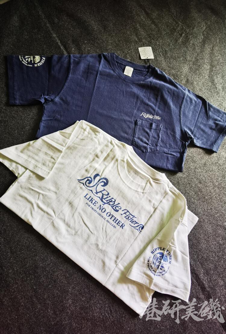 Japan Ripple fisher cotton casual short-sleeved deep-sea fishing culture T-shirt clothes summer