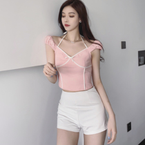 nicky white chiffon overalls shorts womens summer high waist loose 2022 summer new trendy ins outer wear looks thin