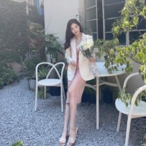 40% off egg white color casual suit jacket womens spring and autumn 2022 new design sense niche loose commuting high-end