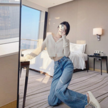 nicky jennie same style new cardigan coat womens knitted spring and autumn net red soft waxy loose and lazy outer wear