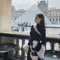 nicky spring 2021 new black turtleneck sexy pullover sweater knitted base shirt women long sleeve