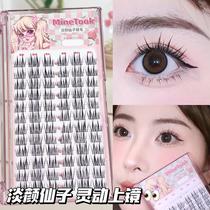 Fairy eyelashes false eyelashes thin stems natural single cluster segmented eyelashes novice trilogy