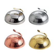 Teppanyaki lid stainless steel round thick dish lid steak lid barbecue lid high pot lid French teppanyaki lid