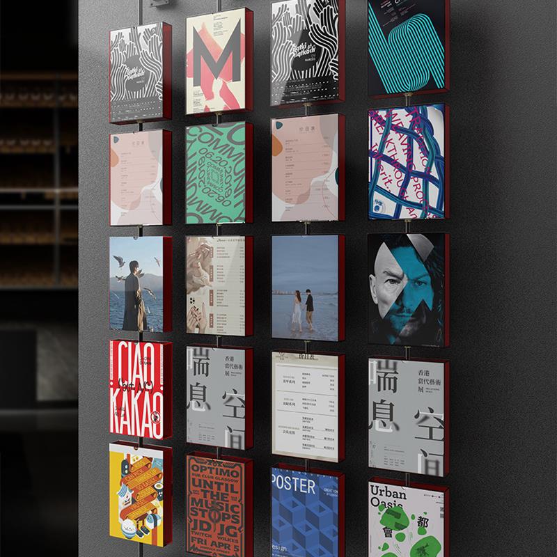 Internet Celebrity Interactive Flip Wall Corporate Culture Backdrop Board Advertising Display Board National Trend Puzzle Rotating Photo Display Stand