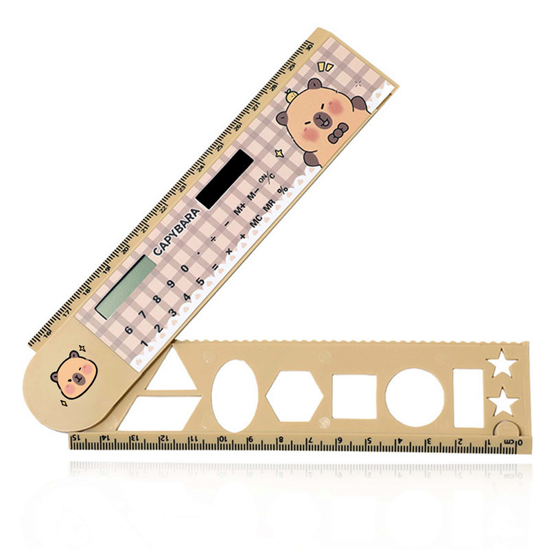 Multifunctional Ruler with Calculator, Magical Geometric Drawing Folding Ruler, Student Stationery, Wave Ruler Multifunctional Ruler with Calculator, Magical Geometric Drawing Folding Ruler, Student Stationery, Wave Ruler