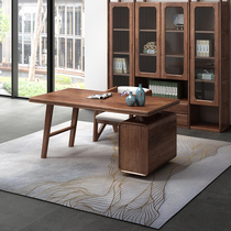 Solid Wood Computer Desktop Table Modern Walnuts Wood Home Book Room Desk Owner Desk Modern Simplicity New Chinese