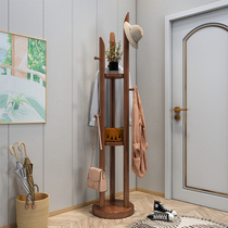 Solid wood cloakhat holder floor style minimalist home hanging clothes hanger Easy oak vertical office Multi-functional shelf