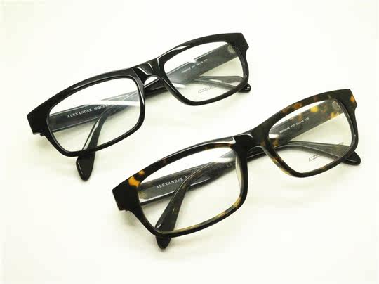 Alexander Acetate Eyeglass Frames Black Tortoiseshell Color Amq5016 Men's Business Style Prescription Eyeglass Frames