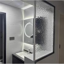 Water Cube Half Wall Partition Screen Washbasin Bathroom Living Room Entrance Entrance Tempered Art Glass Customization
