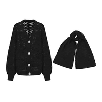 Черный 25 новый стиль (с шарфом