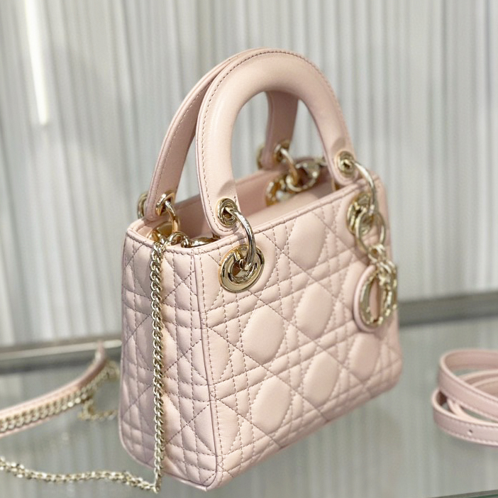 Lady Three-Compartment Four-Compartment Small Patent Leather Matte Joy Lady Dior Bag Crossbody Handbag Wedding Bag Women's Imperial Concubine Bag