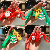 Christmas creative cartoon keychain female car Christmas tree ins cute doll pendant backpack couple hanging accessories