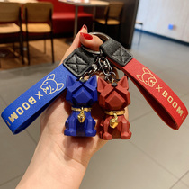 Creative cartoon cut pit bull key chain female cute puppy doll pendant ins Net red book bag key chain