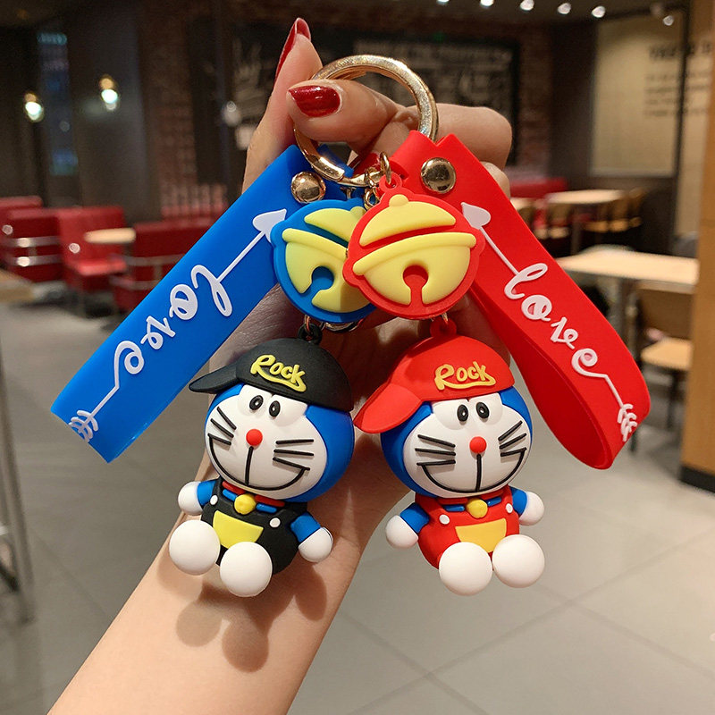 Doraemon Keychain Couple Cartoon Pendant Net Red Doll ins Cute Car Creative Hanging Bag Decoration