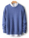 New autumn and winter cardigan men's half turtleneck solid color pullover thickened base sweater loose genuine cashmere knitted sweater