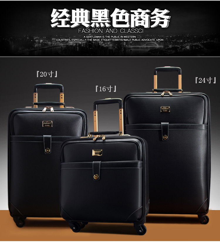 Authentic 璐 Paul xe đẩy bánh xe phổ biến 20 inch vali hành lý kinh doanh 18 inch lên máy bay vali 24 inch - Va li vali lock and lock